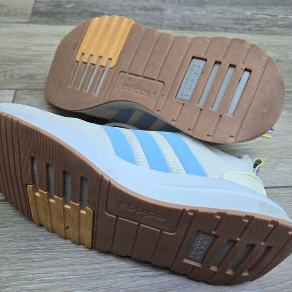 Adidas Women's Racer TR21 GZ1992 Running Shoes - Off White/Multicolor rainbow🌈6 - Picture 7 of 10